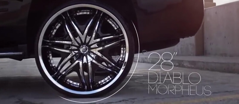 2015 Black Chevy Tahoe LTZ on 28 inch Diablo Morpheus Wheels